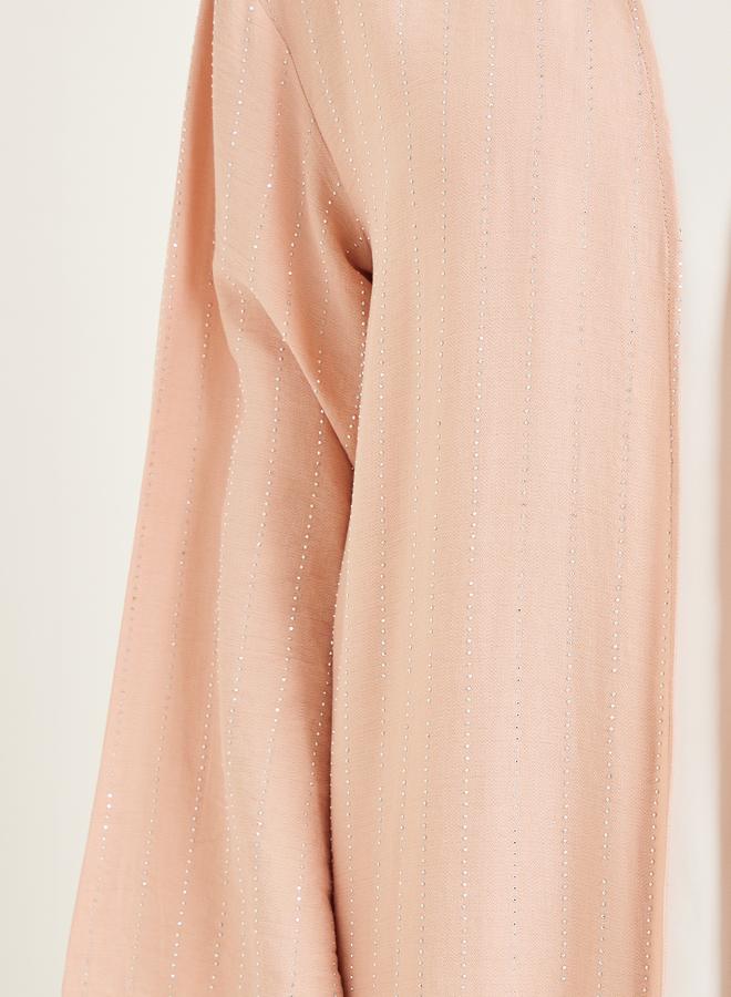 ستايلي عباية سادة مرصعة بالاحجار - Image 3